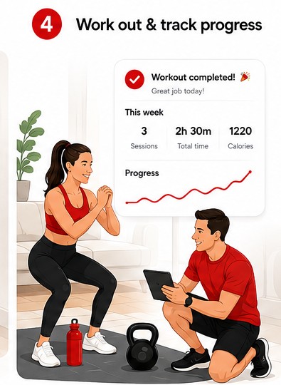 Work out and track progress